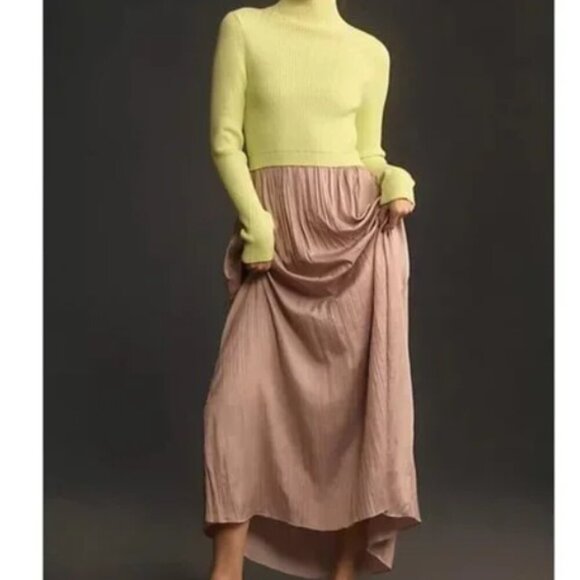 NWT ANTHROPOLOGIE The Thea Twofer Sweaterdress in Neutral Size SMALL - Picture 3 of 11